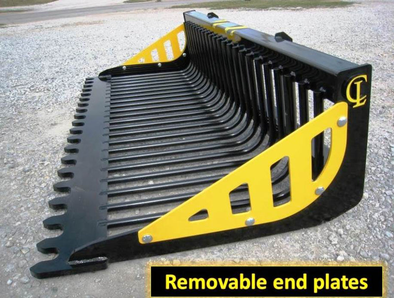 CL Fabrication EZ Rock Bucket for Large Skid Steers and Compact Track Loaders