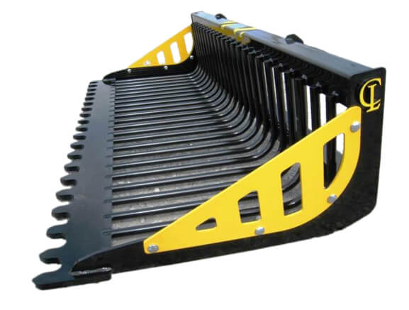 CL Fabrication EZ Rock Bucket for Large Skid Steers and Compact Track Loaders