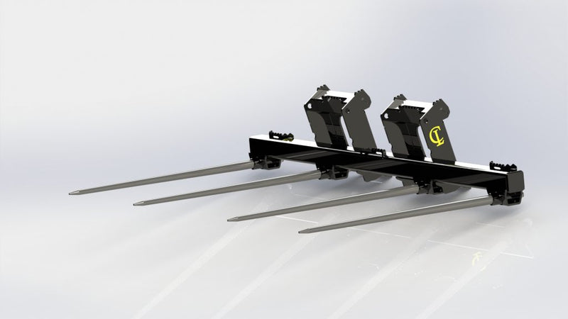 CL Fabrication Bale Spears for Skid Steer, Tractor 3 Point Hitch or Front Loader