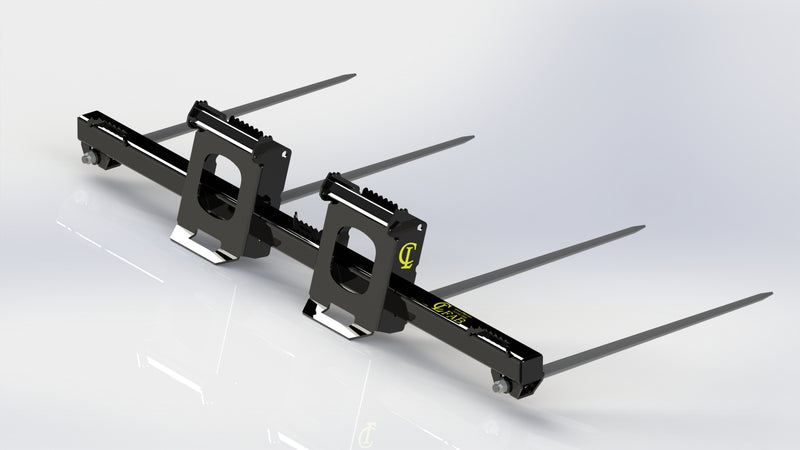 CL Fabrication Bale Spears for Skid Steer, Tractor 3 Point Hitch or Front Loader