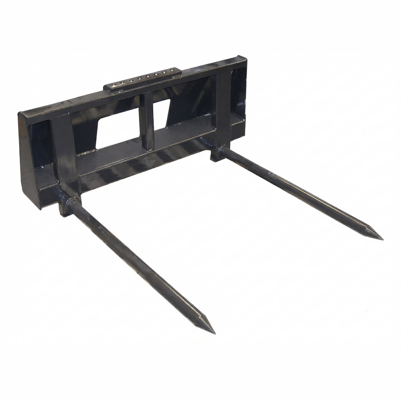 Haugen Bale Fork for Skid Steers – Dual Tine Hay Handling Attachment-Landboss
