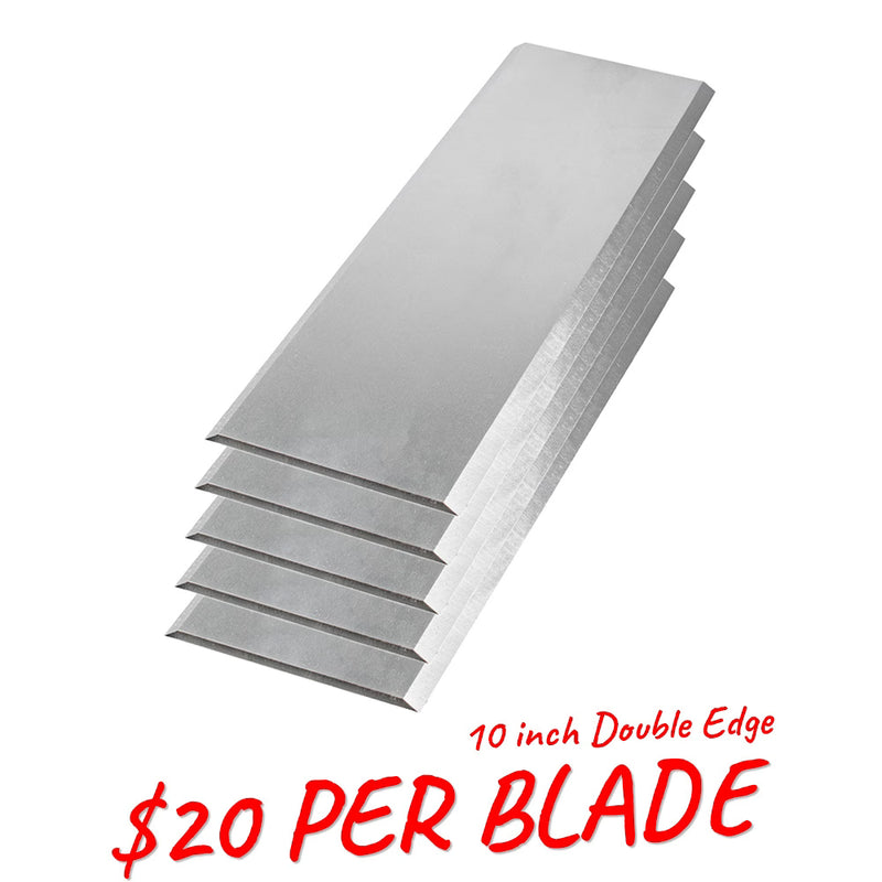 Onsite Equipment Manufacturing Double Edge - Standard Tile Scraping Blades 10" – 5 in a Pack