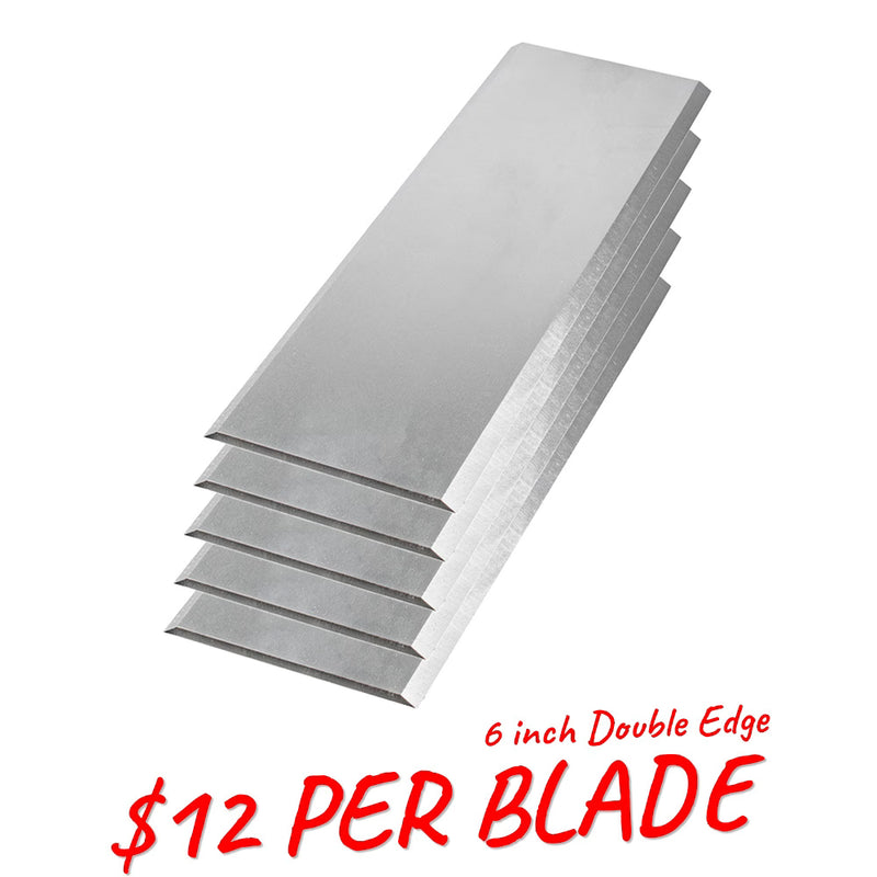 Onsite Equipment Manufacturing Double Edge - Standard Tile Scraping Blades 6" – 5 in a Pack