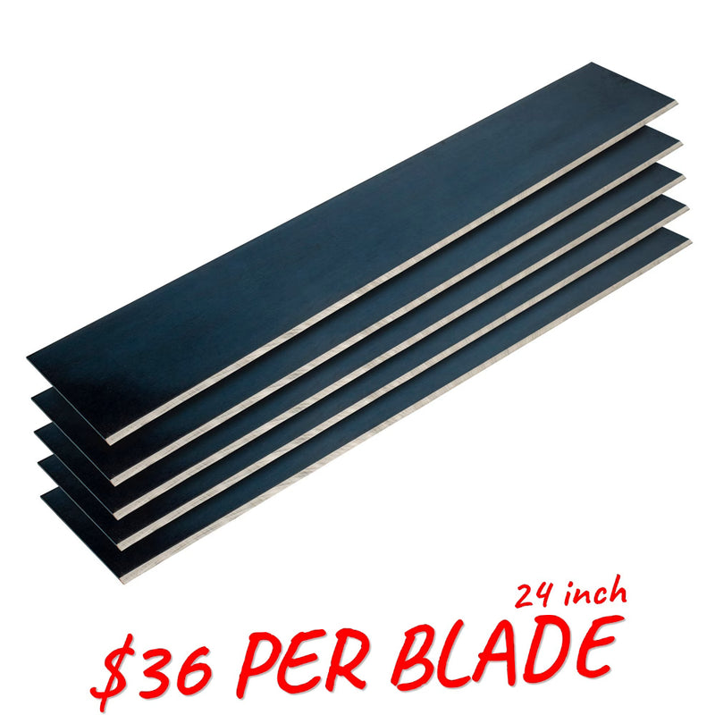 Onsite Equipment Manufacturing Single Edge Standard Tile Scraping Blades 24" – 5 in a Pack