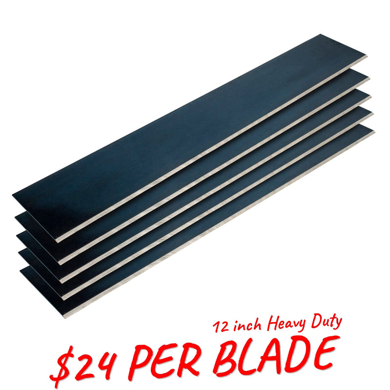 Onsite Equipment Manufacturing Single Edge - Heavy Duty Tile Scraping Blades 12″– 5 in a Pack