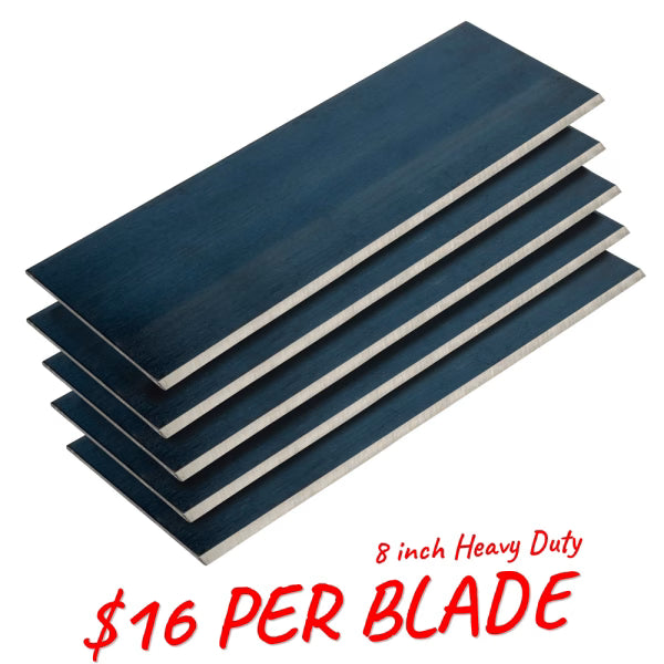 Onsite Equipment Manufacturing Single Edge - Heavy Duty Tile Scraping Blades 8″– 5 in a Pack