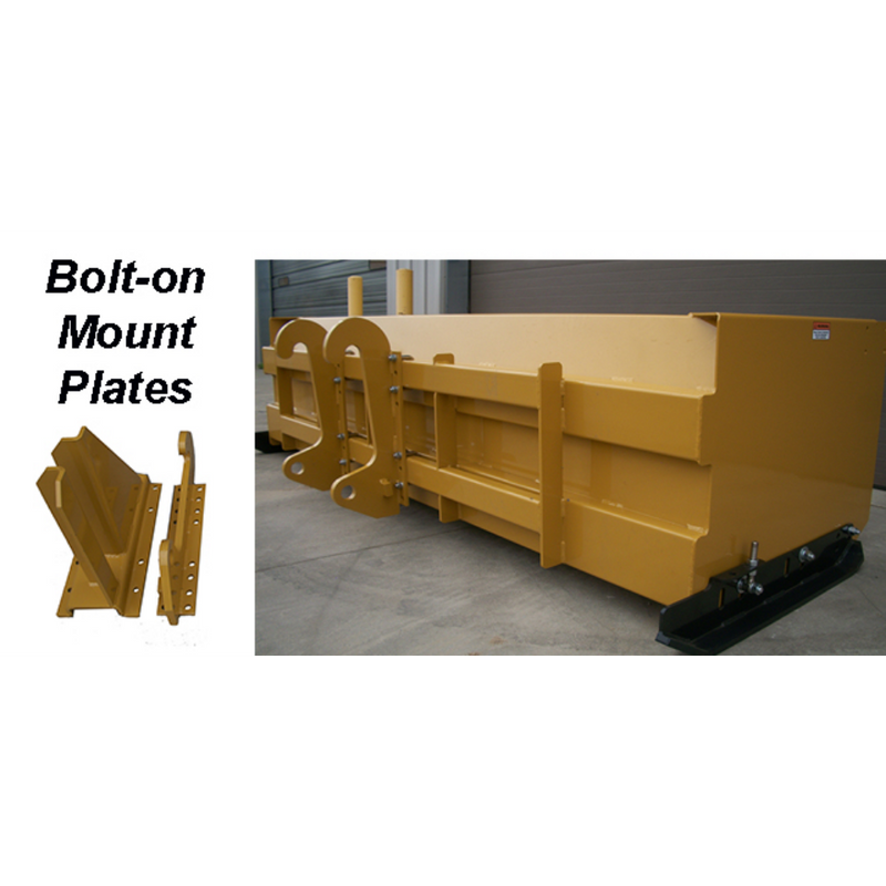 Haugen Attachments Mega Snow Pushers Bolt-on Mount system