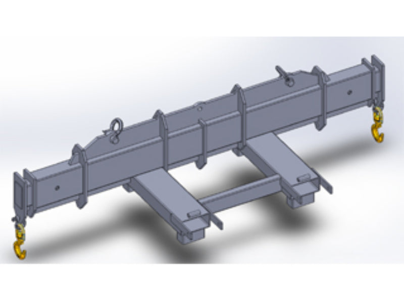Haugen Adjustable Spreader Bar with Top Hooks for Telehandlers