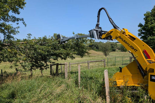 Baumalight HSM513 Manual Rotation Tree Saw with Extended Boom for Skidsteers - LandBoss Equipment
