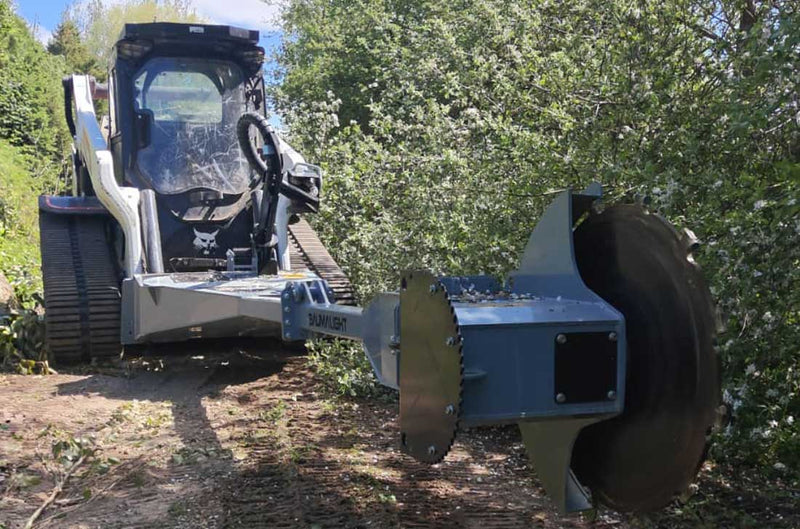 Baumalight HSM513 Manual Rotation Tree Saw with Extended Boom for Skidsteers - LandBoss Equipment
