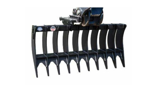 Blue Diamond Attachments Heavy Duty Excavator Rake - Landboss