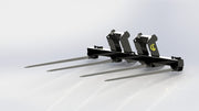 CL Fabrication Bale Spears for Skid Steer, Tractor 3 Point Hitch or Front Loader - Landboss