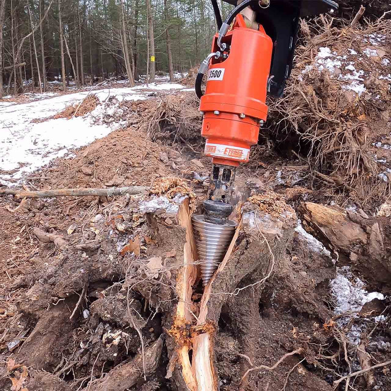 Eterra - Auger Attachment - Kit - Spiral Log Splitter with adapter to 2" Hex drive - Landboss