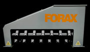 Forax XD48 48-inch extreme duty excavator mulcher attachment with reinforced drum and cutter teeth, front view.