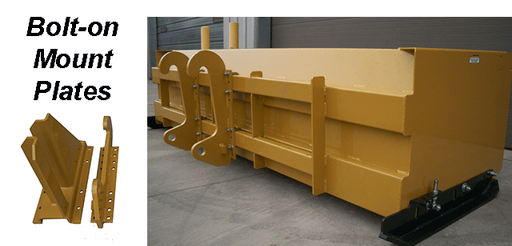 Haugen 40" Snow Pusher - Bucket Mount - Landboss