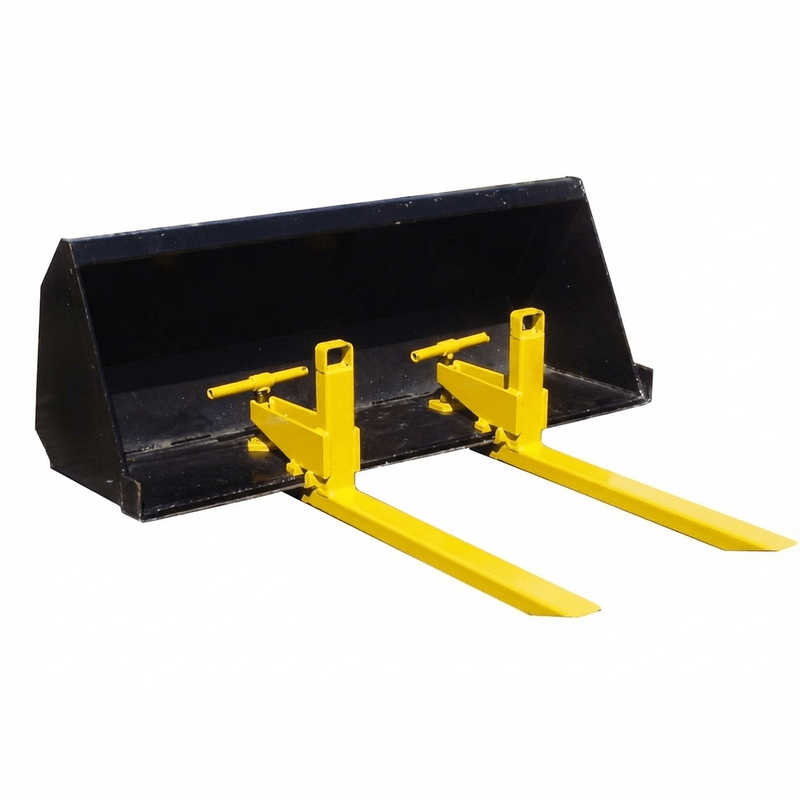 Haugen Clamp-On Forks for Tractors and Loaders – Bucket Mounted Pallet Forks-Landboss