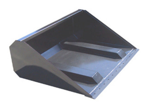 High-capacity telehandler fork-mounted bucket