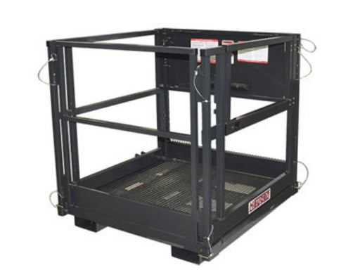Heavy-duty forklift man basket for elevated warehouse and facility repairs