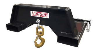 Haugen High Capacity Swivel Hook for Large Forklifts and Wheel Loaders - Landboss