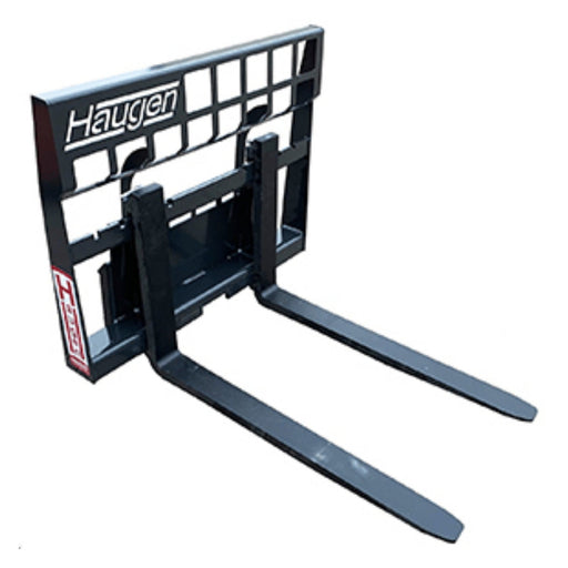 Haugen Mini Skid Steer Pallet Forks – Compact Fork Attachment-Landboss