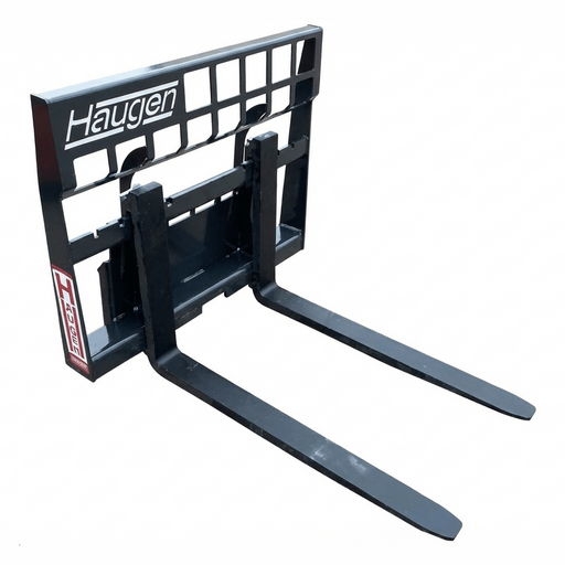 Haugen Mini Skid Steer Pallet Forks – Compact Fork Attachment-Landboss