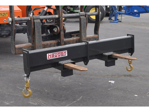 Telehandler load spreader bar attachment