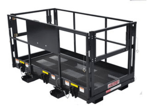 Heavy-duty telehandler work platform for elevated construction and maintenance tasks