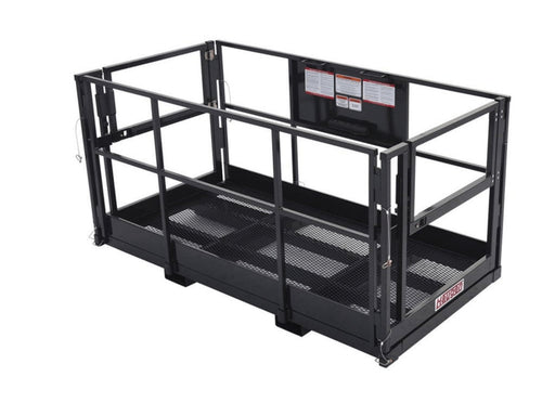 Haugen Work Platform for Telehandlers – OSHA-compliant steel man basket with guard rails and non-slip flooring