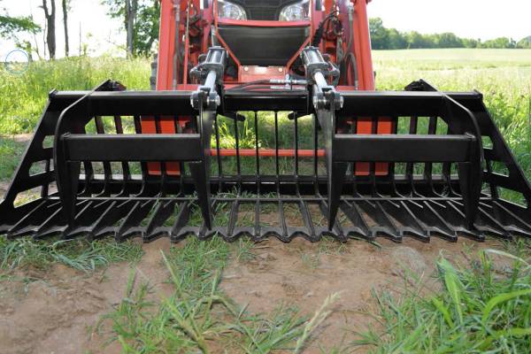 Loflin Fabrication Compact Tractor Rock Bucket Grapple | 60