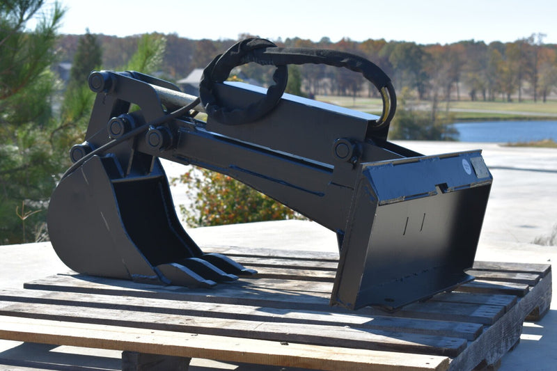 Loflin Fabrication Mini Backhoe with Bucket - Landboss