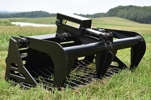 Loflin Fabrication Mini Skid Steer & Compact Tractor Rock Bucket Grapple - Landboss