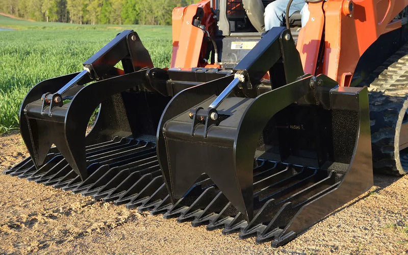 Loflin XHD Rock Bucket Grapple for Skid Steer Loaders - Landboss