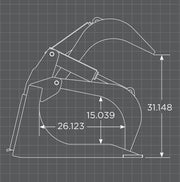 Loflin XHD Rock Bucket Grapple for Skid Steer Loaders - Landboss