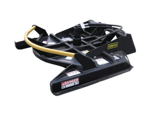 Angled view of Maxx Vortex Brush Cutter attachment showing heavy-duty blades and open-front design.