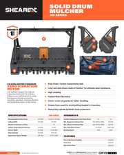 Shearex Skid Steer Solid Drum Mulcher - Landboss