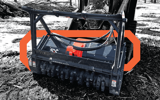 Shearex Skid Steer Solid Drum Mulcher - Landboss