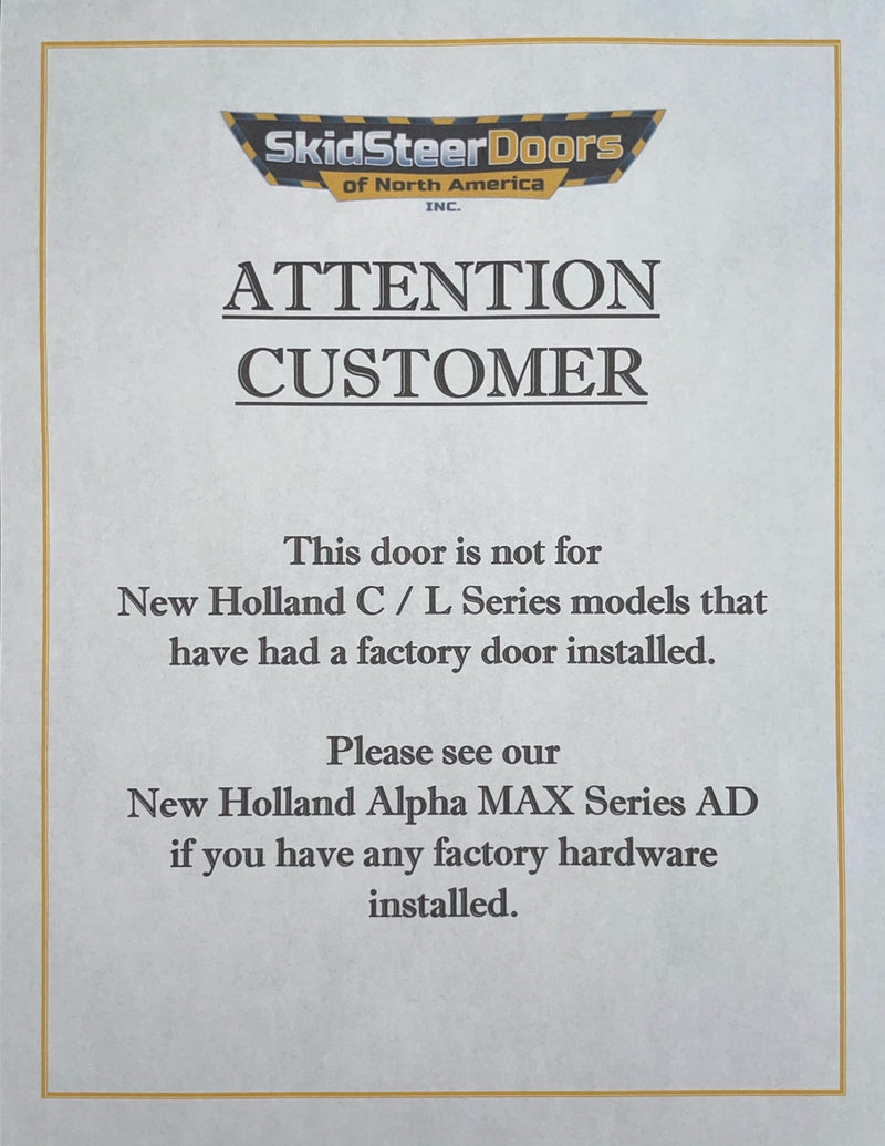 Skid Steer Doors of North America New Holland Alpha Series Skid Steer Door - Landboss