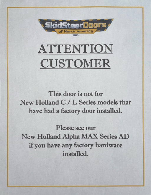 Skid Steer Doors of North America New Holland Alpha Series Skid Steer Door - Landboss