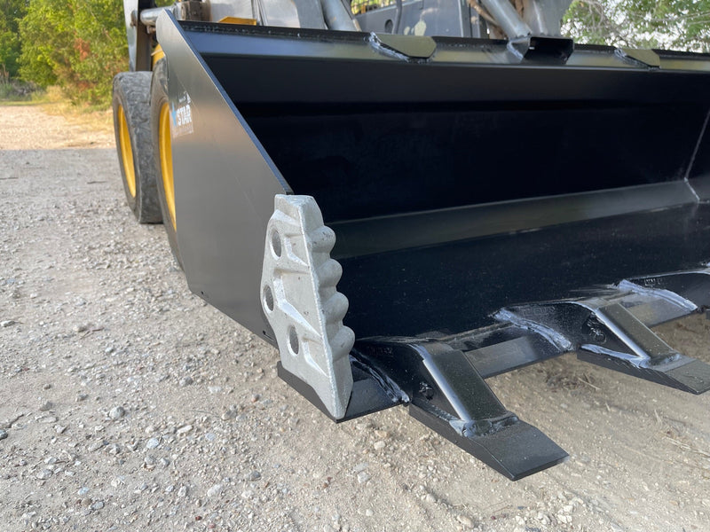 Star Industries LP22A - 72T Low Profile Dirt Skid - steer Buckets With Teeth - Landboss