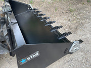 Star Industries LP22A - 72T Low Profile Dirt Skid - steer Buckets With Teeth - Landboss