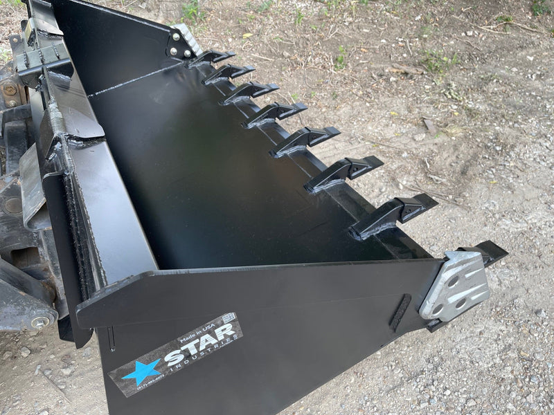 Star Industries LP22A - 72T Low Profile Dirt Skid - steer Buckets With Teeth - Landboss