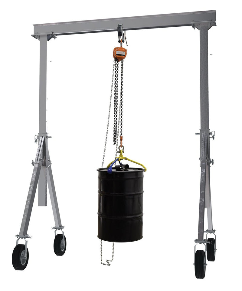 Vestil Adjustable Height Aluminum Gantry Cranes with Pneumatic Casters - Landboss