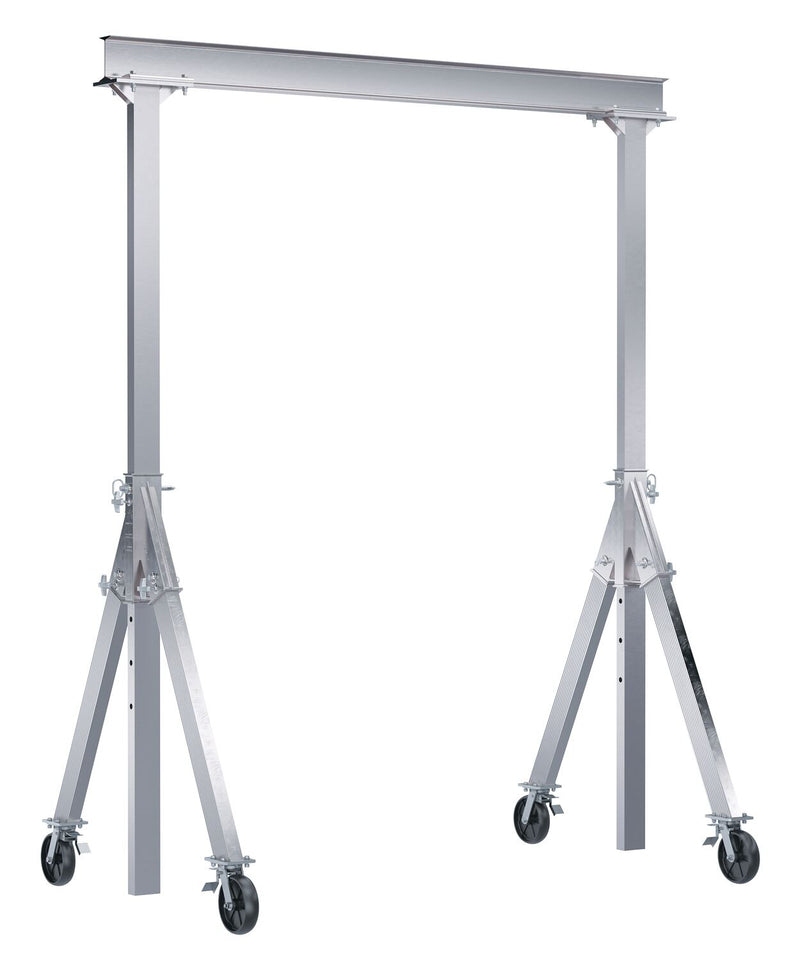 Vestil Adjustable Height Aluminum Gantry Cranes with V-Groove Casters - Landboss